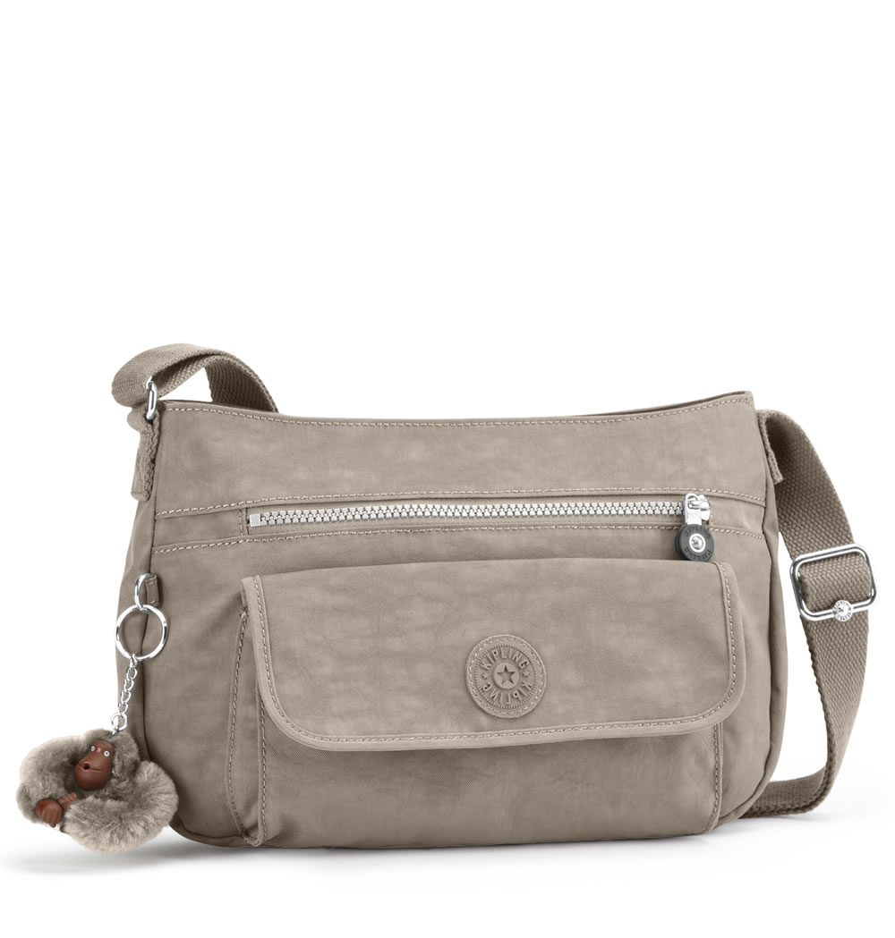 Kipling Syro Shoulder Bag In Warm Grey