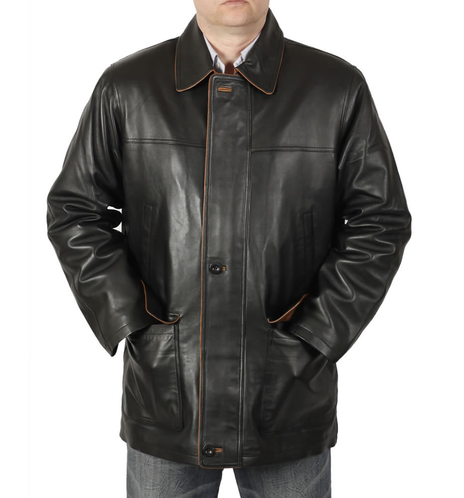three quarter length leather jackets
