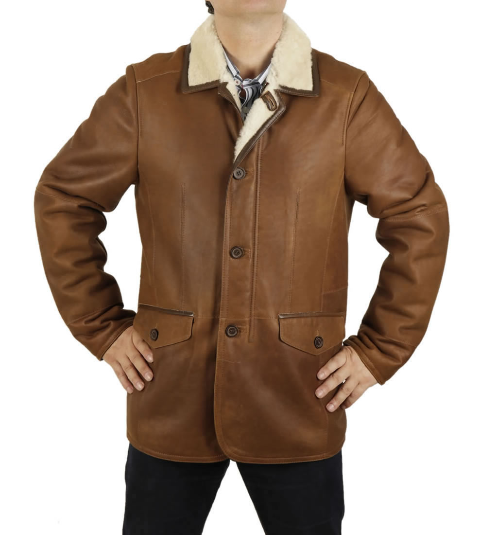lightweight shearling coat