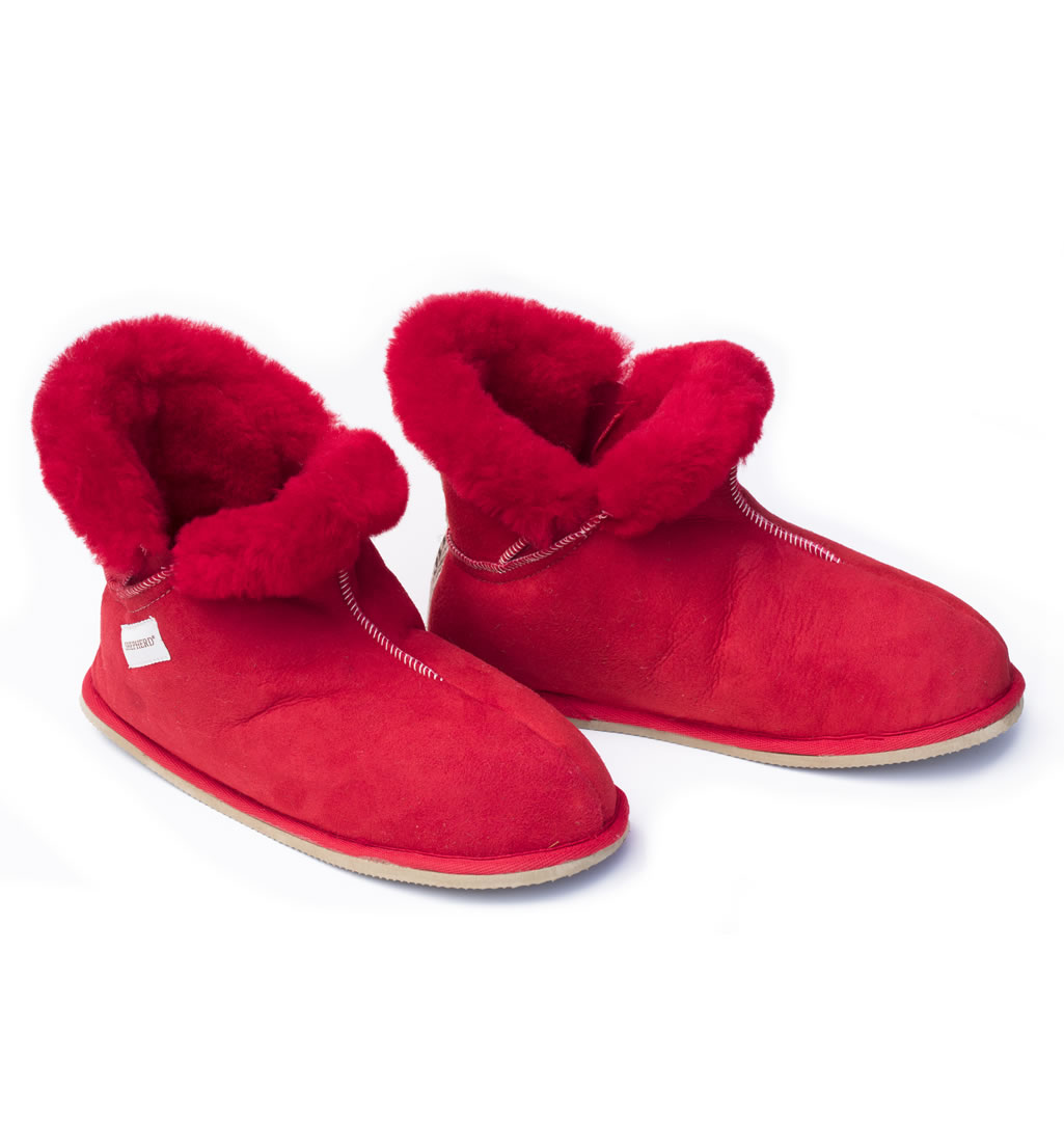 red slipper boots uk