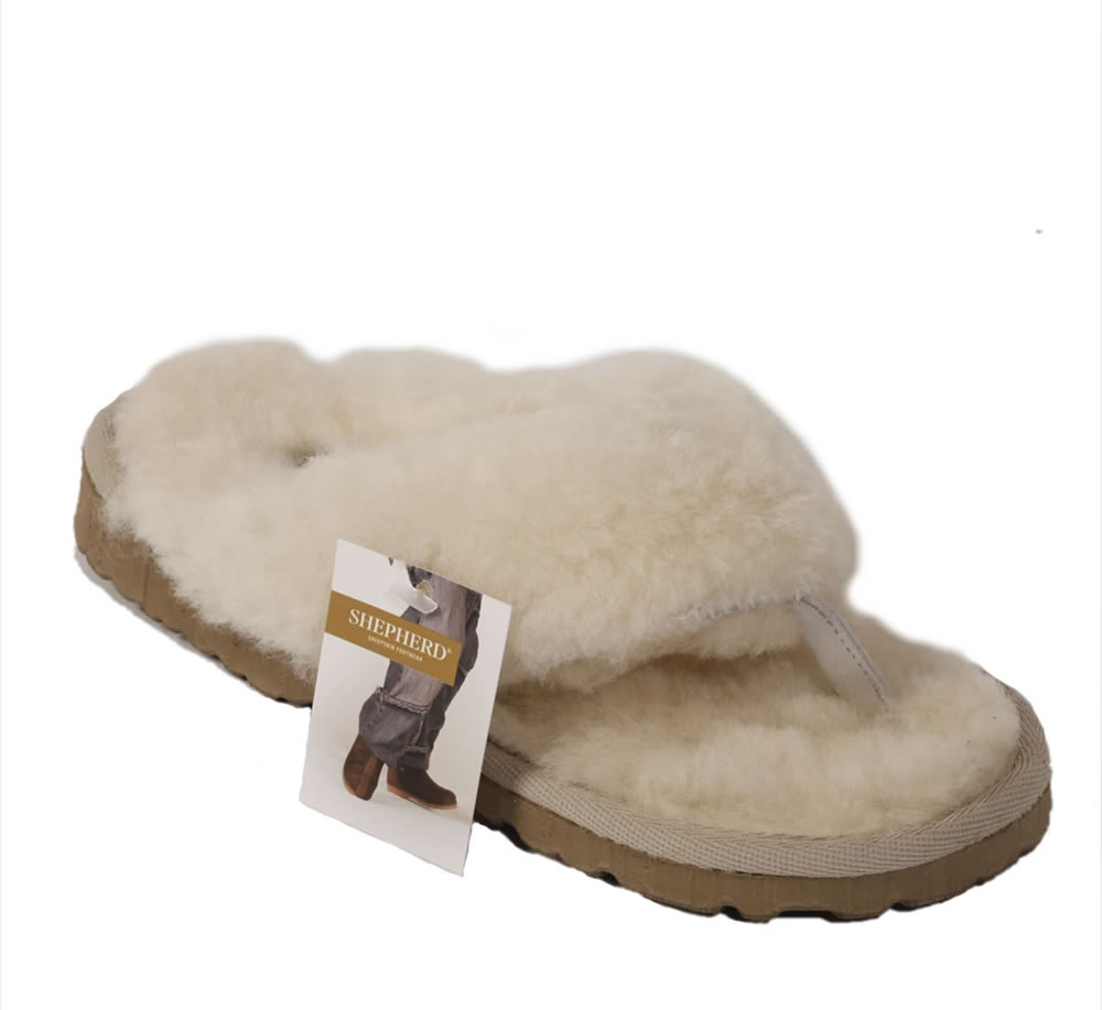 sheepskin flip flop slippers uk