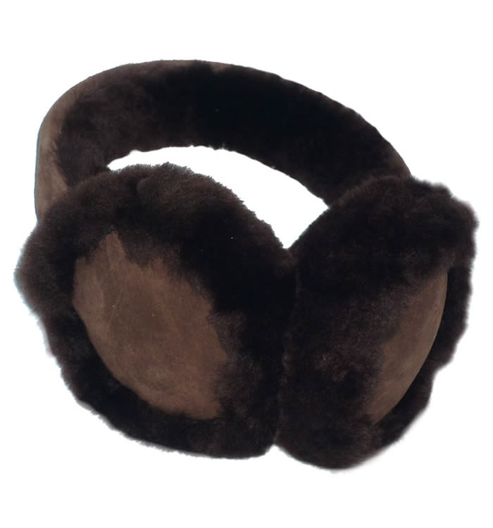 Brown Sheepskin Ear Muffs - SL611181