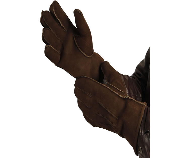 SL60305 - Mens Brown Sheepskin Gloves