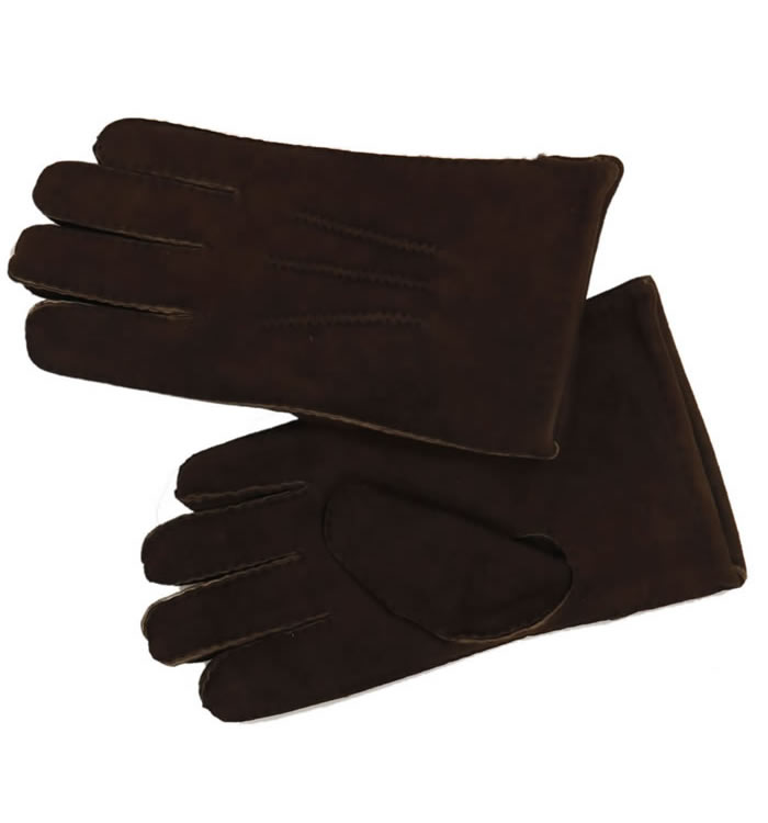Mens Brown Sheepskin Gloves - SL60305