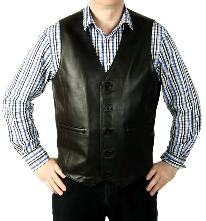 Mens Leather Waistcoats and Gilets Simons Leather
