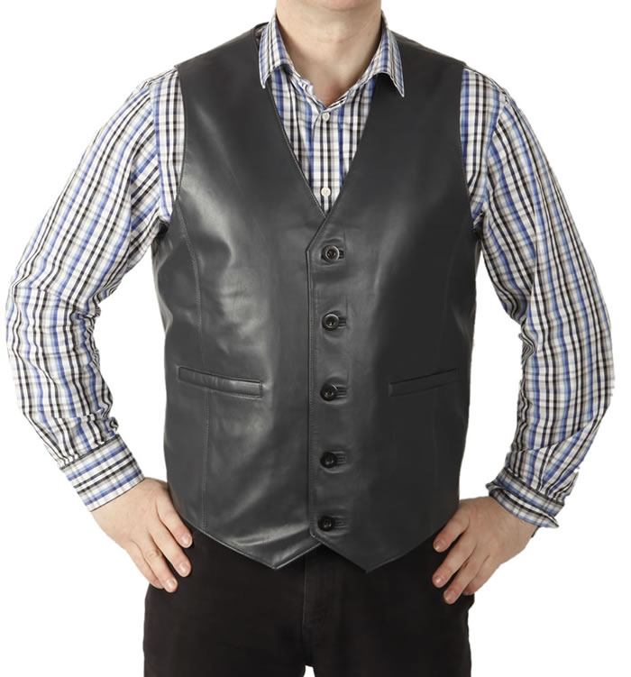 Mens Leather Waistcoats and Gilets Simons Leather