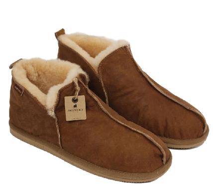 SL61211LW - Shepherd Ladies Boot Style Antique Leather Sheepskin Slipper