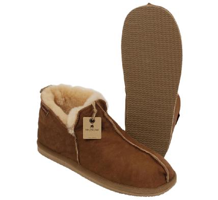 SL61211LW - Shepherd Ladies Boot Style Antique Leather Sheepskin Slipper