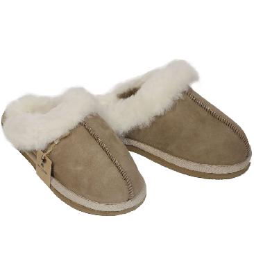 SL601004 - Shepherd Jessica Ladies Cuffed Stone Sheepskin Mule Slipper