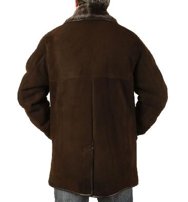 SL11742 - Mens Classic Sheepskin Coat In Brown