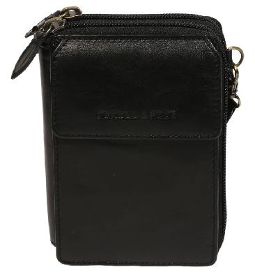 SL5550 - Mens Black Leather Mini Hand Held Organiser