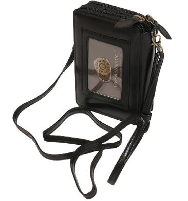 SL5550 - Mens Black Leather Mini Hand Held Organiser