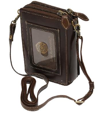 SL5551 - Mens Brown Leather Mini Hand Held Organiser
