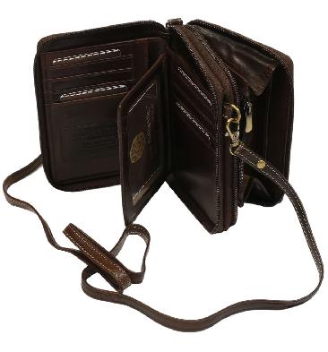 Mens Brown Leather Mini Hand Held Organiser - SL5551