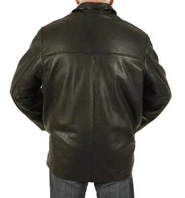 SL111815XL - 5XL Mens Black Hide Leather Box Jacket