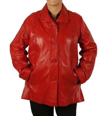 womens plus leather jacket