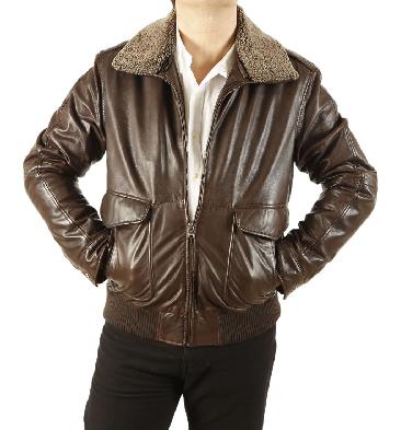 Mens Premium Quality Brown Leather Flight Jacket - SL10010