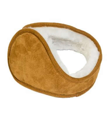 Sheepskin Ear Muffs In Tan - SL61119