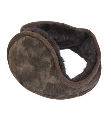Sheepskin Ear Muffs In Brown - SL611191