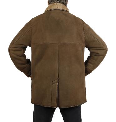 SL117411 - Mens Classic Sheepskin Coat In Bracken