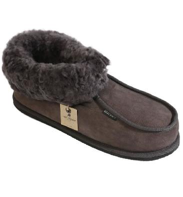 mens grey sheepskin slippers