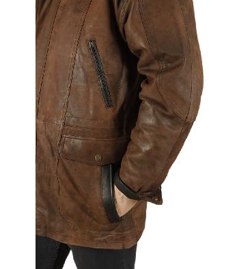 SL110321014XL - 4XL Gents 3/4 Length Antique Brown 