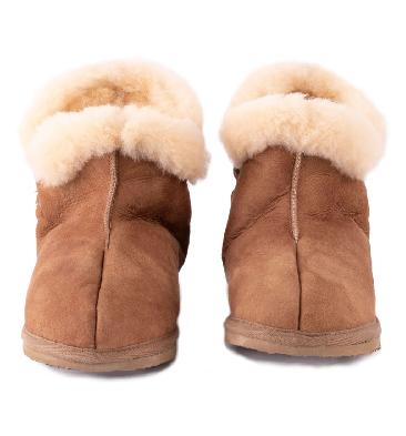 SL612191 - Shepherd Bella Boot Style Antique Leather Sheepskin Slipper