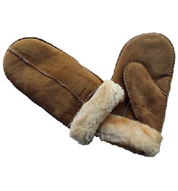 SL60325 - Ladies Sheepskin Mittens In Cognac