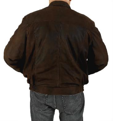 SL111616XL - Size 6XL Mens Dark Brown Buff Leather Blouson