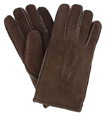 Simons Leather Mens Coffee 100% Sheepskin Gloves - SL604022