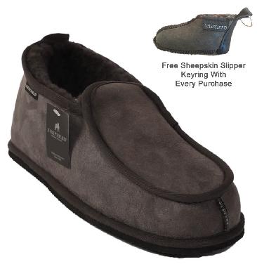 Shepherd Arne Classic Mens Sheepskin Slipper In Grey - 6SL6013
