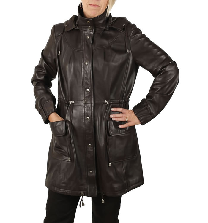 Ladies 3/4 Leather Jackets and Coats Simons Leather