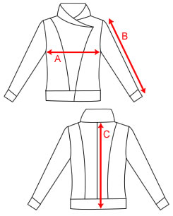 Womens Leather Jacket Sizing Guide Diagram